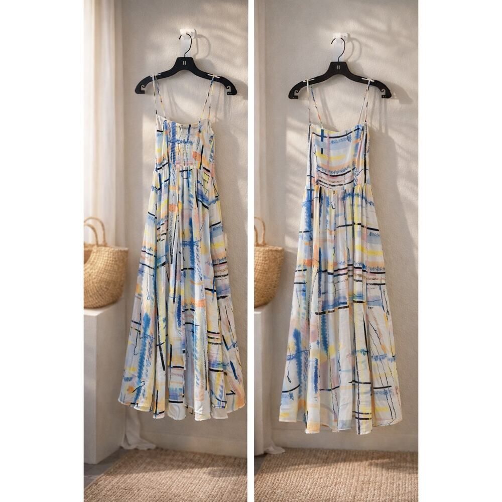 Aritzia Babaton Noel midi dress with an abstract print US4